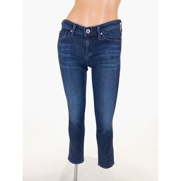 AG Adriano Goldschmied 25 R The Stevie Ankle Skinny Low-Rise Denim Jeans Blue - Picture 1 of 10